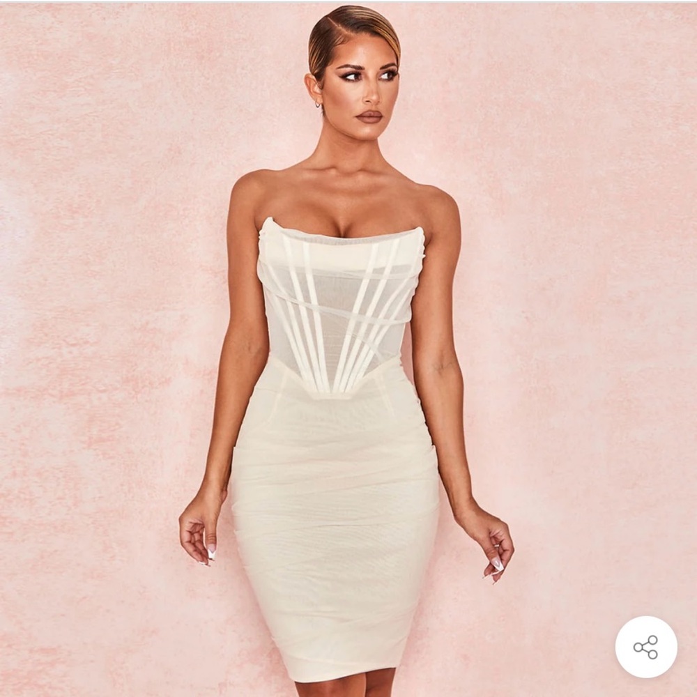 House of CB Corset Runched Mini Dress